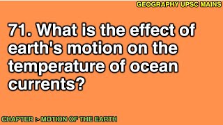 271 Effect of Earths Motion on Ocean Current Temperatures  Understanding the Impact [upl. by Aynekat]