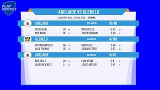 SACA Premier Cricket  West End Mens 2nd Grade  Round 6  Adelaide v Glenelg  Day 1 [upl. by Obellia]