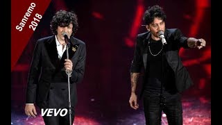 Ermal Meta e Fabrizio Moro  quotNon mi avete fatto nientequot Live Sanremo 2018 [upl. by Ernaldus]