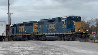 CSX GP383 2046 Leads Local L44415 on 31524 [upl. by Compte]