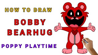 How to draw Bobby Bearhug from Poppy Playtime  Simple step by step drawing [upl. by Rubi122]