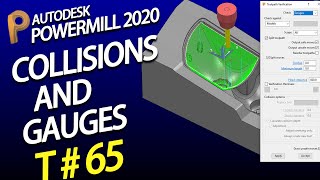 Powermill 2023 tutorial – Powermill Toolpath collisions and gauges – delcam 2020 programming [upl. by Eppillihp]