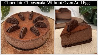 Best Eggless Chocolate Cheesecake In kadai With Homemade Cream Cheese  No Oven No Eggs Cheesecake [upl. by Lavro963]