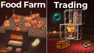 2 EASY Nether Farms For 120 Survival Minecraft [upl. by Oicatsana664]