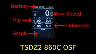 TSDZ2 860C open source OSF display basic usage and configuration [upl. by Wolpert100]