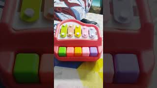 How to play happy Birthday song piona xylophone tutorial easy with notes keys kids shorts kid [upl. by Gudren304]