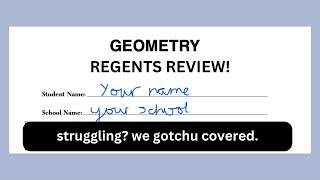 GEOMETRY REGENTS EXAM REVIEW [upl. by Rouvin735]