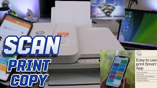 How To Scan Print and Copy with HP Deskjet 4100e AllInOne Printer [upl. by Osugi291]