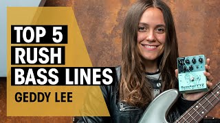 Top 5 Rush Bass Lines  Geddy Lee  Thomann [upl. by Airolg]