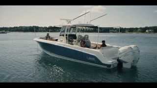 Boston Whaler  330 Outrage  Launch Video [upl. by Nilson]