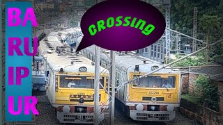 Back to Back Local train Crossingalwaysdebanjan baruipur localtrain sealdahdivision viealvideo [upl. by Aubarta121]