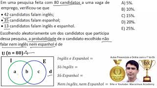 Prova de Medicina Unichristus Resolvida 20201 1ª Aplic Q23 Q03 de Matemática  Conjuntos [upl. by Oliy937]