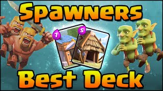 Clash Royale  Best Hut Spawner Deck with Goblin Hut Barbarian Hut Giant Skeleton Combo Strategy [upl. by Won]