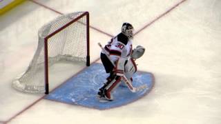 Brodeur and Schneider during pregame warmup at the Devils  Senators hockey game Part 1 [upl. by Danny]