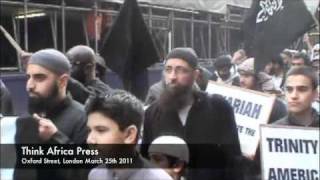 Sharia march and Interview Oxford St March 25 [upl. by Fulmis]