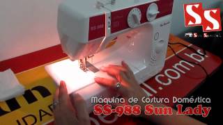 Máquina de Costura Modelo Doméstica SS988 Sun Lady [upl. by Egbert]