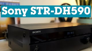 Sony STRDH590 home theater receiver  Crutchfield [upl. by Ecirtac]