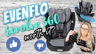 Revolve360 Rotational All In One Car Seat Install Rear Facing With Lower Anchor and Tether [upl. by Ailimac]