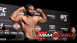 UFC 214 Official Weighins Tyron Woodley vs Demian Maia [upl. by Claudine]