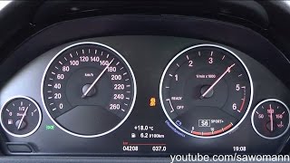 2015 BMW 320d Automatic F30 LCI 190 HP 0100 kmh amp 0100 mph Acceleration [upl. by Torrie]