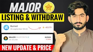 Major of Telegram Listing amp Withdrawal  Major Coin Price  Major Points Burned [upl. by Yhtamit248]