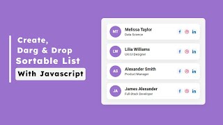 How to Build Sortable Darg and Drop in HTML CSS amp Javascript  Darg and drop in Javascript [upl. by Mountford]