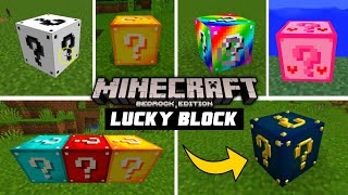 LUCKY BLOCK ADDON PARA MINECRAFT PE 119 BEDROCK  Lucky Block Addon in Minecraft PE [upl. by Cline]