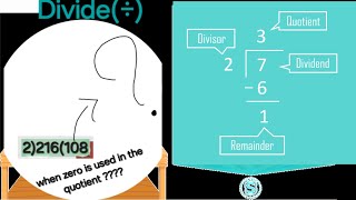 When is zero used in the quotient in division  part 2 of method of division [upl. by Watt177]