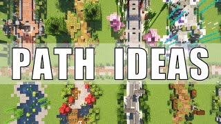 Minecraft How to Build Inspirational Paths  Path Design Ideas [upl. by Omiseno]