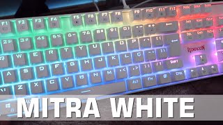 O Mitra White é tudo que você pode querer em um teclado branco mecânico Redragon [upl. by Ehcram]