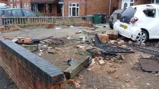 Man dies after car hits wall outside homes in Walsall [upl. by Yddur]