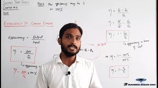 1124 Efficiency of Carnot Engine  Chapter  11  Heat  2nd Year Physics [upl. by Akceber284]