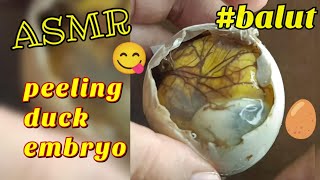 ASMR  Peeling of Duck Embryo shell  Balut asmr satisfying [upl. by Ailalue]