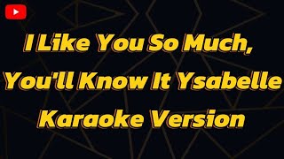 I Like You So much Youll Know it Ysabelle  karaoke version [upl. by Novyart]