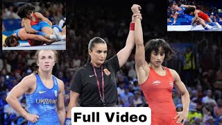 Olympics Vinesh Phogat Vs Sarah Ann HildebrandtBags Historic Silver Wrestling  Paris [upl. by Holmes347]