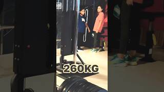 260KG DEADLIFT REACTION 👀 short yshort powerlifting [upl. by Coben]