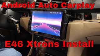 E46 Xtrons Stereo Upgrade Basic Functions Custom Fit 9” Deck Android 10 [upl. by Ihcego]