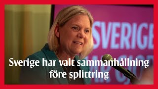 LIVE Magdalena Andersson talar på Socialdemokraternas EUvalvaka 2024 [upl. by Atal]