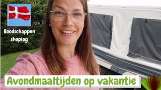 Wat eten we vandaag op de camping  Deense boodschappen shoplog [upl. by Rebliw]