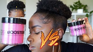 Edge Booster Strong Hold Styling Gel VS Edge Booster Strong Hold Pomade on Short 4C Natural Hair [upl. by Cassiani578]