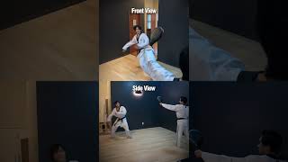 Taekwondo tornado kick🌪️🌪️🌪️Front view vs side view [upl. by Aloel]