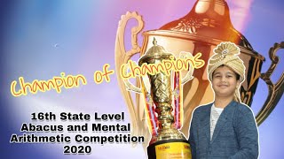 Champion of Champions  UCMAS 16th State Level Abacus and Mental Arithmetic Competition 2020 [upl. by Elletsyrk522]