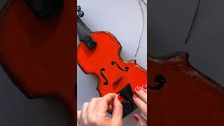 Cardboard bottle decor idea  How to make a violin from a bottle [upl. by Polito823]