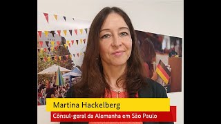 Martina Hackelberg  Cônsulgeral da Alemanha em São Paulo [upl. by Lucais879]