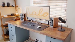 Modern amp Aesthetic IKEA Desk Setup Tour [upl. by Uttica361]