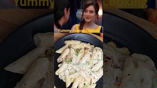 Kavya Made Pasta 🍝 For Everyone  whitesaucepasta anupama shorts [upl. by Elehcar]