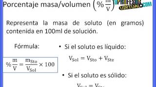 Concentración de las Soluciones Unidades Físicas mV  Lección Teórica [upl. by Mehalek]