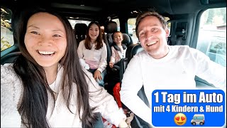 10 Stunden im Auto mit 4 Kindern amp Hund Familien Urlaub 😍 1 Tag Anreise in die Berge Mamiseelen [upl. by Frangos]