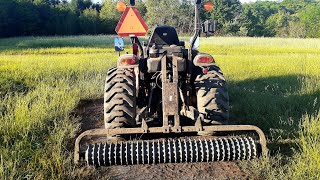 Field Tuff 6 Foot Cultipacker with a Compact Tractor [upl. by Nalor51]