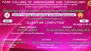 PARK amp AICTE Sponsored FDP on quotQUANTUM COMPUTINGquot Day 1AN Session 2 [upl. by Larkin]